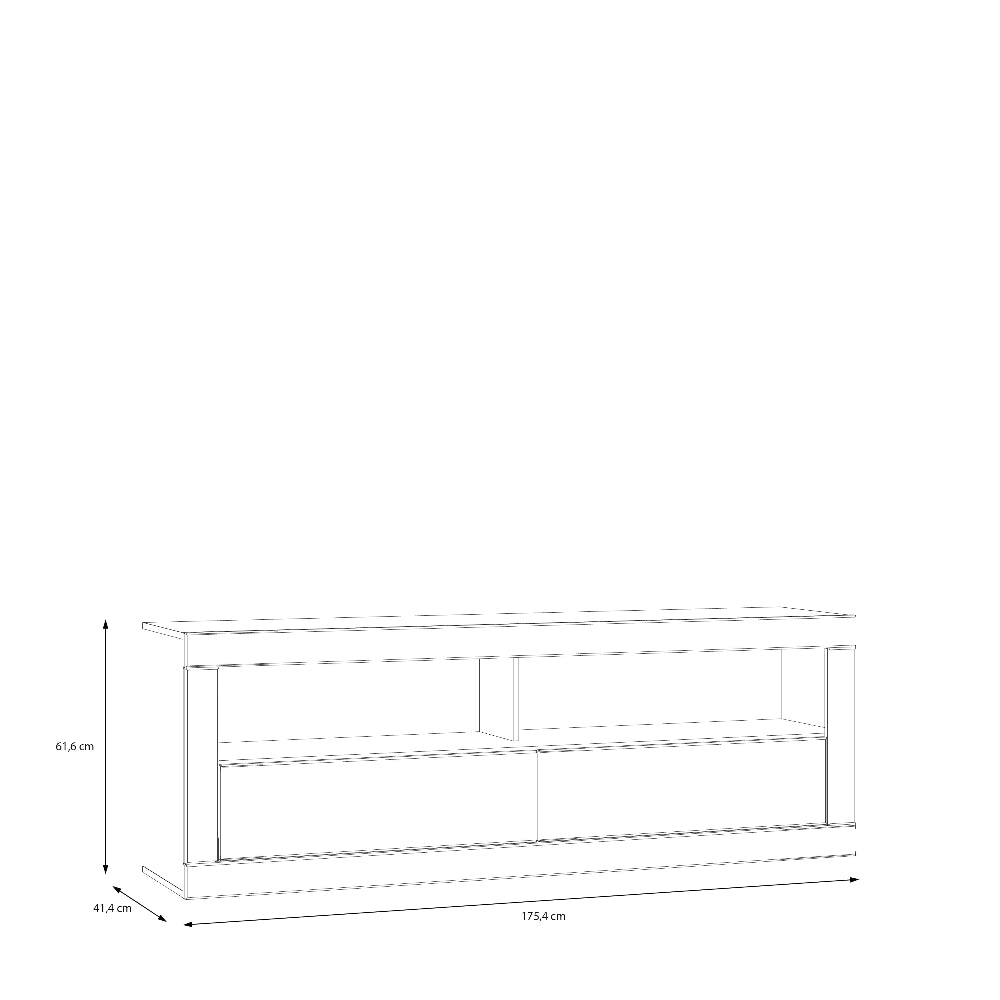 Lefkadas baltas TV staliukas su stalčiais