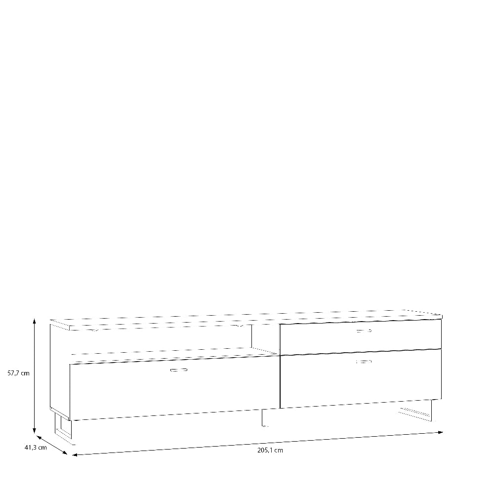 Baltas TV staliukas Leokadia