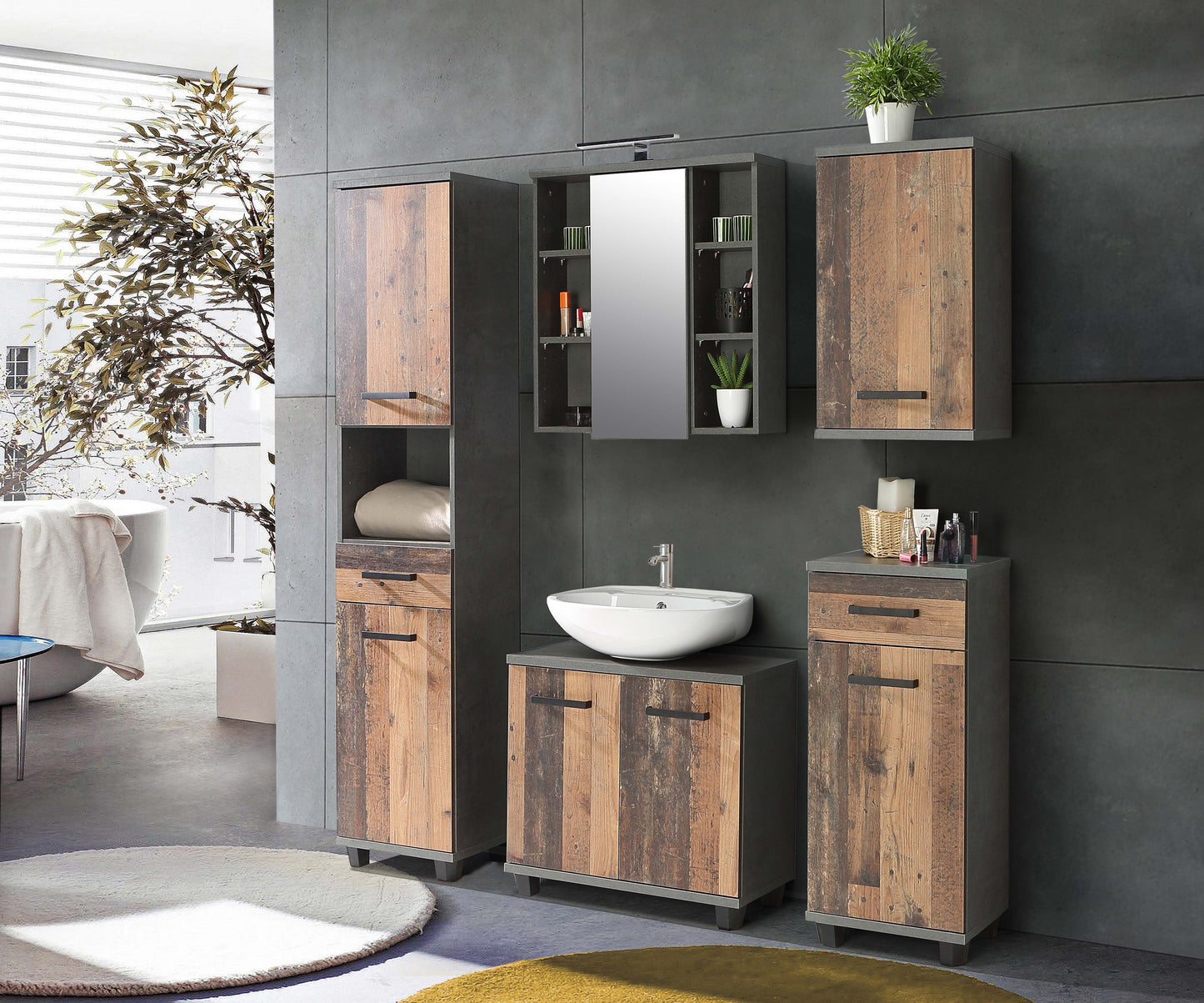 Pastatoma vonios spintelė Veris (medžio)