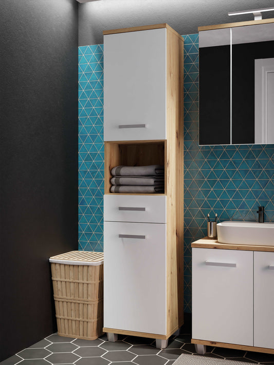 Aukšta vonios spintelė Veris (balta)