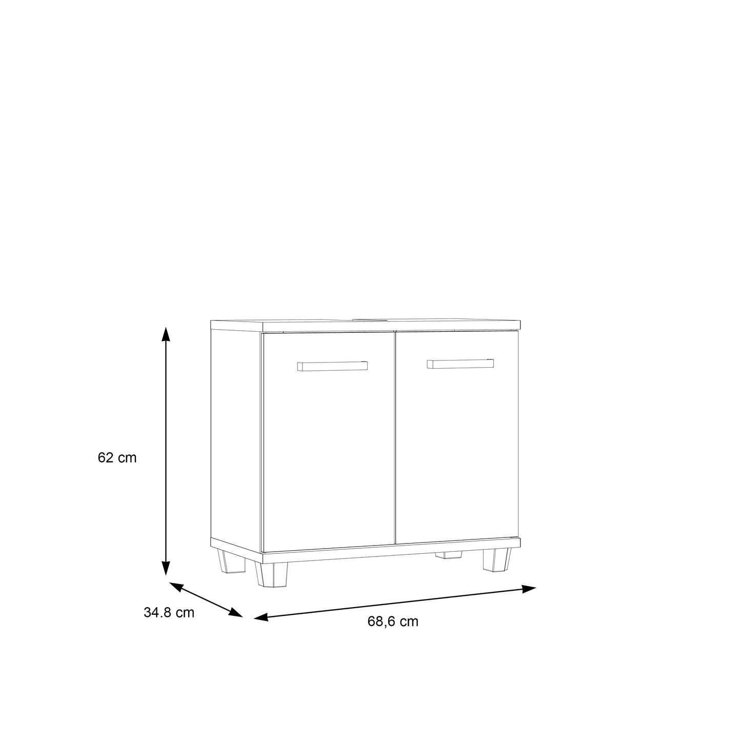 Pastatoma vonios spintelė Veris (medžio)