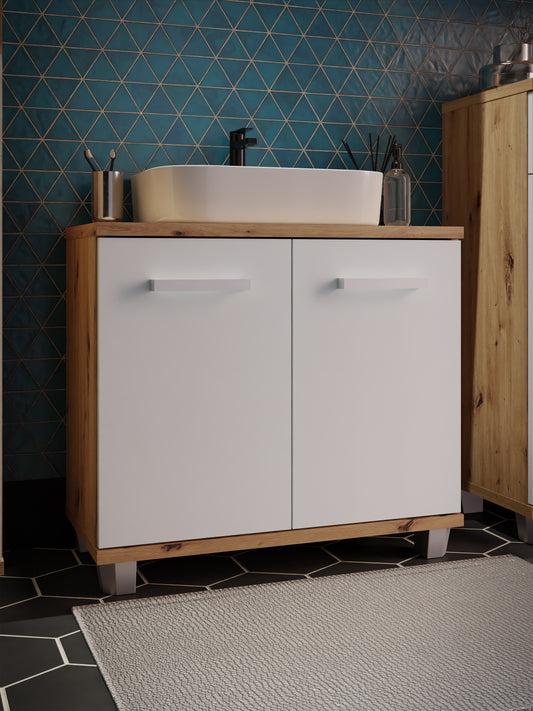 Pastatoma vonios spintelė Veris (balta)