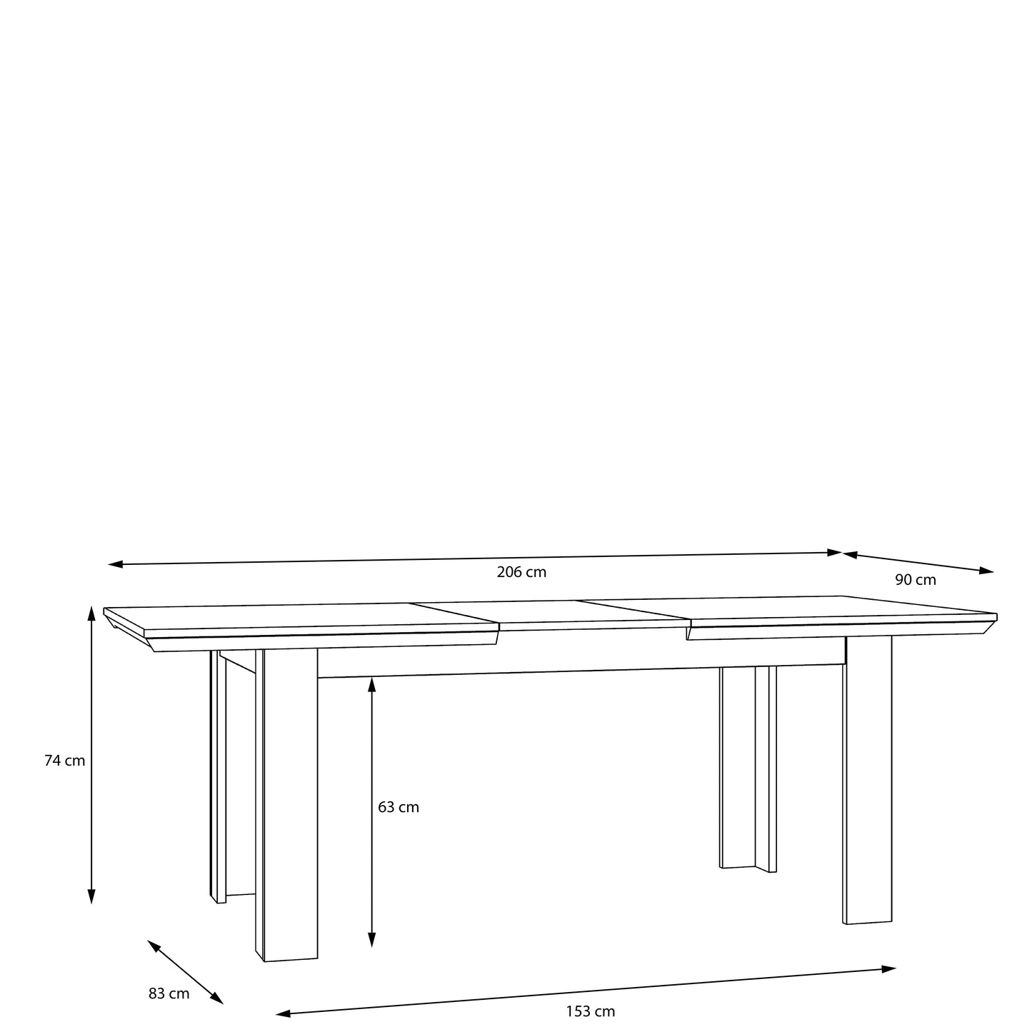 KALIKST išskleidžiamas valgomojo stalas klasikinio stiliaus