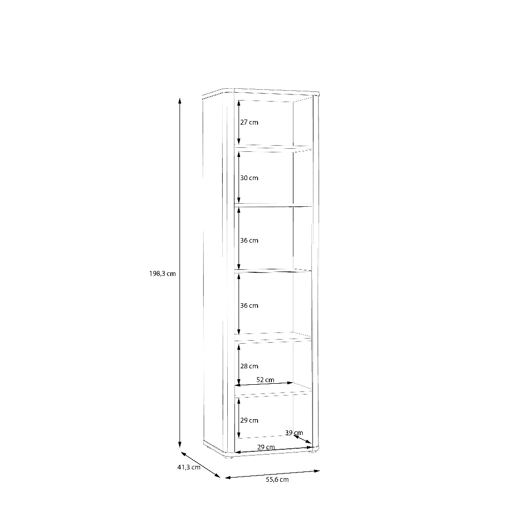 Wardiol vitrina baltos spalvos su medžio akcentais