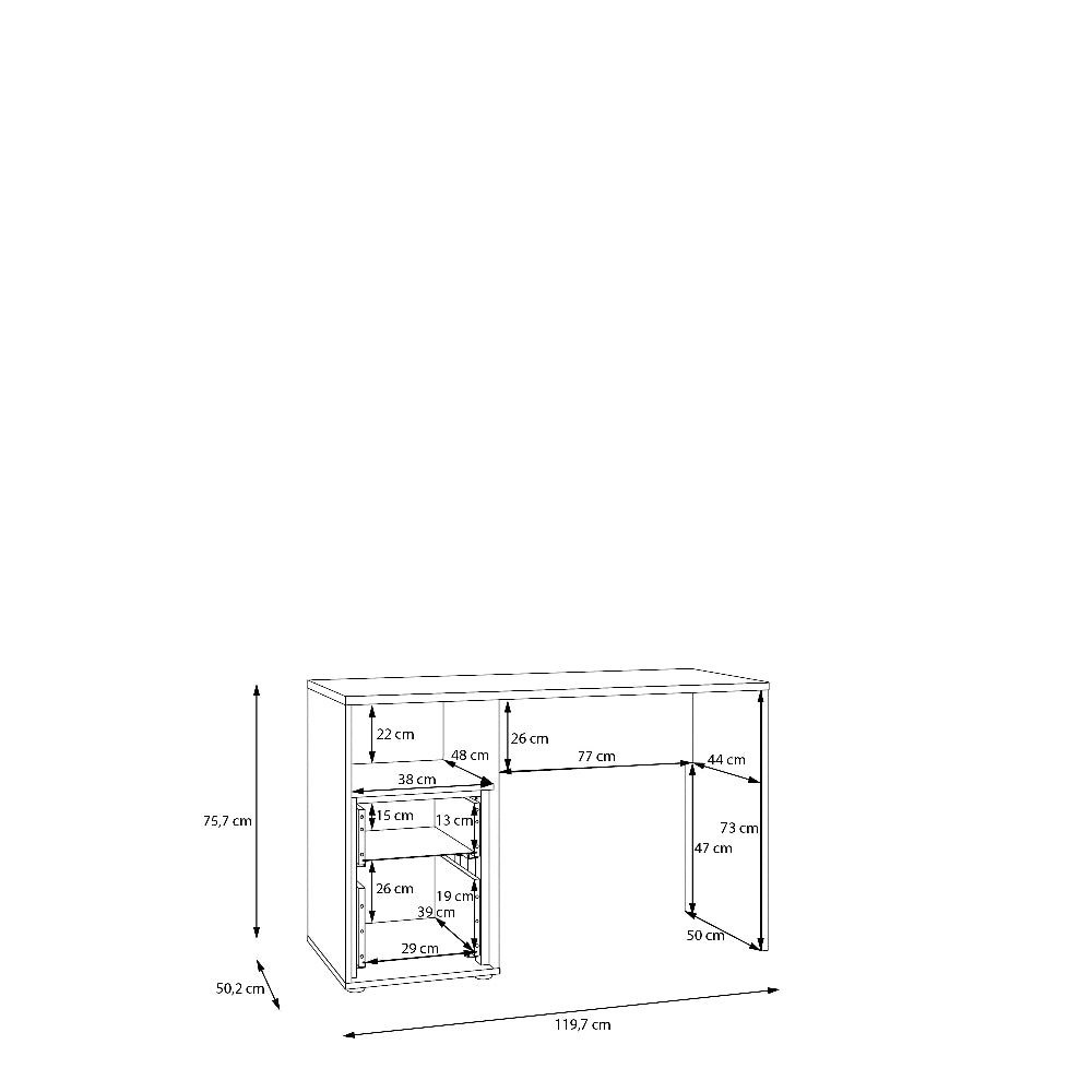 Rašomasis stalas Wexlin smėlio spalvos su Mauvella ąžuolo detalėmi