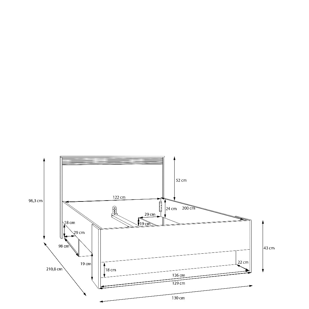 Lova Wexlin smėlio spalvos su Mauvella ąžuolo detalėmis