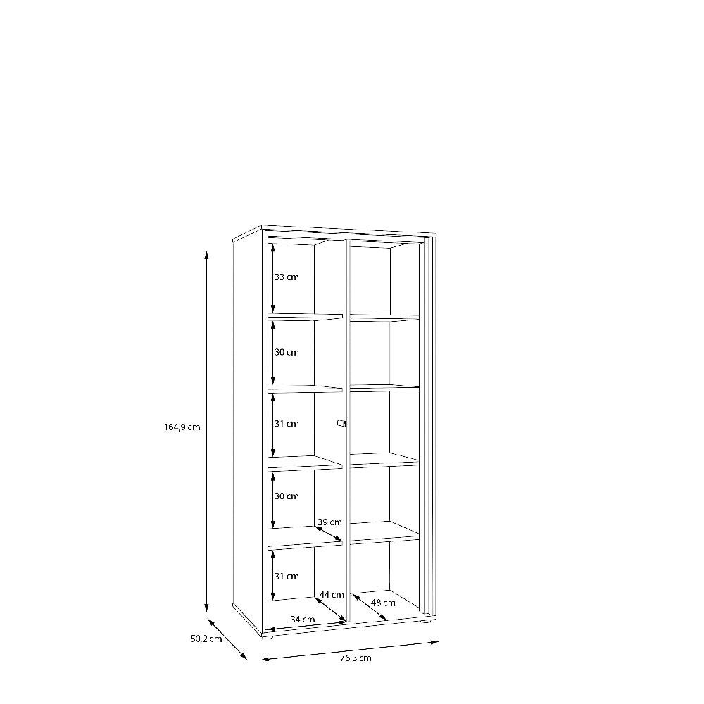 Vitrina Wexlin smėlio spalvos su Mauvella ąžuolo detalėmis