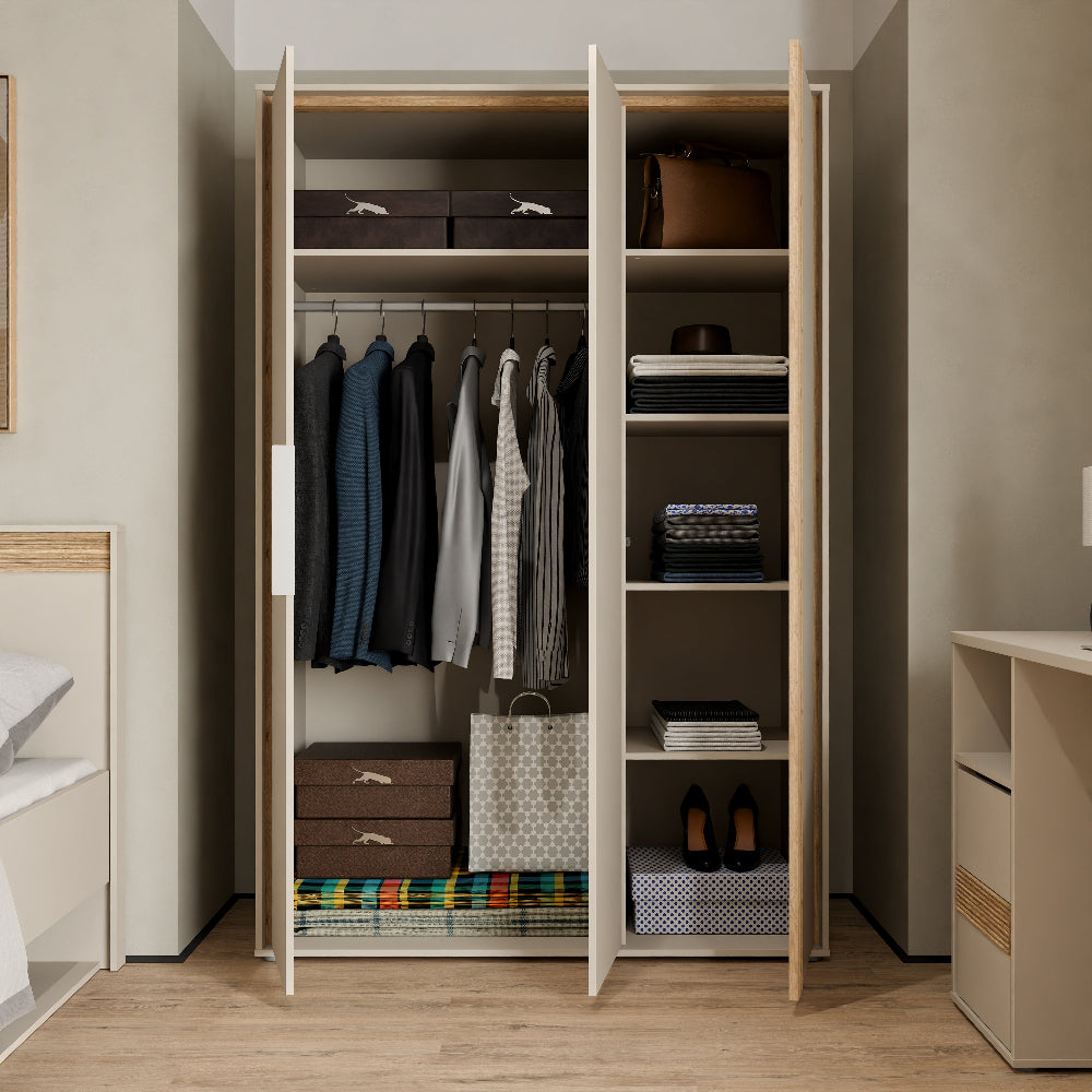 Wexlin spinta smėlio spalvos su Mauvella ąžuolo spalvos akcentais