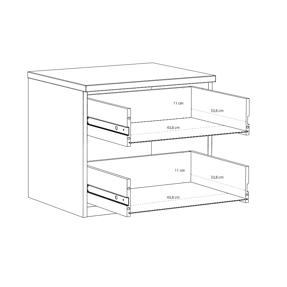 Edwal naktinė spintelė – smėlio spalvos