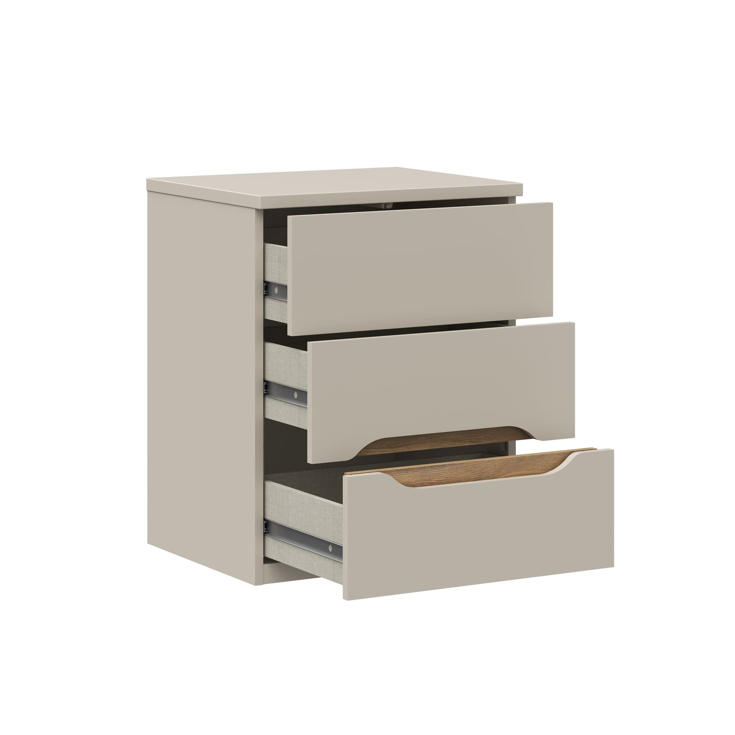 Naktinė spintelė Edwal, 3 stalčiai