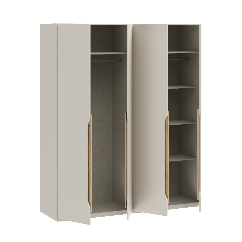 Edwal 4 durų spinta – smėlio spalvos