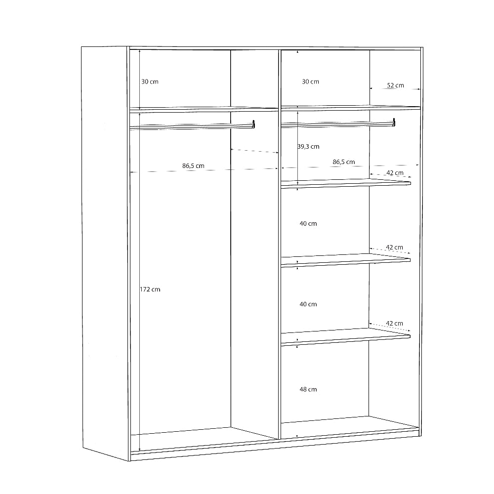 Edwal 4 durų spinta – smėlio spalvos