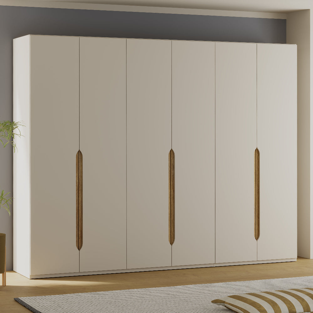 Edwal 6 durų spinta – smėlio spalvos 