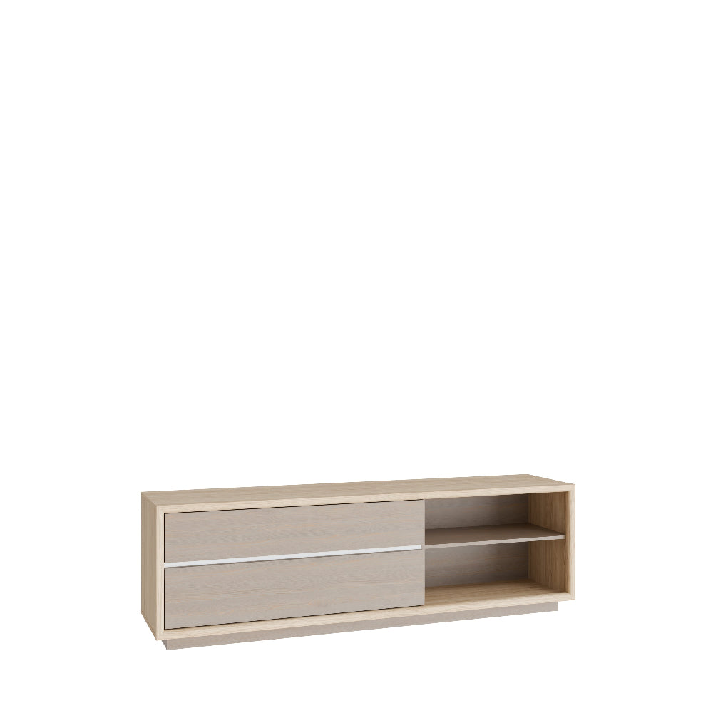 Ficar TV spintelė Riva Oak ir Imbiah Pine spalvos moderniai svetainei