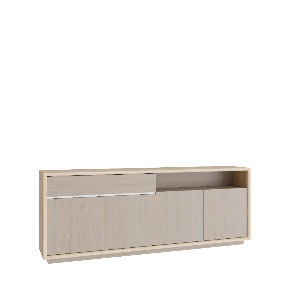 Ficar komoda Riva Oak ir Imbiah Pine spalvos moderniai svetainei ar valgomajam