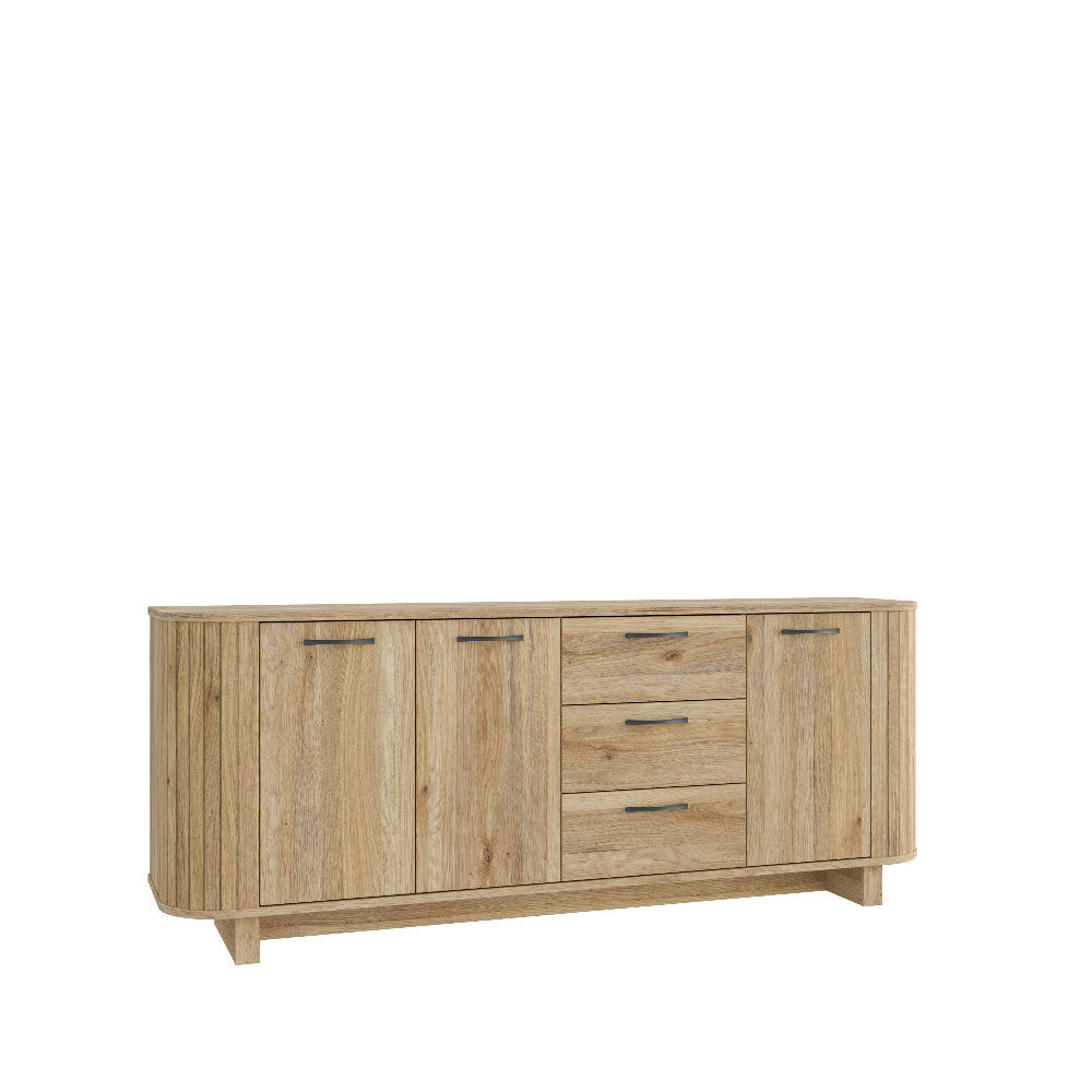 FORMSWIFT komoda su stalčiais ir medžio rašto dekoru