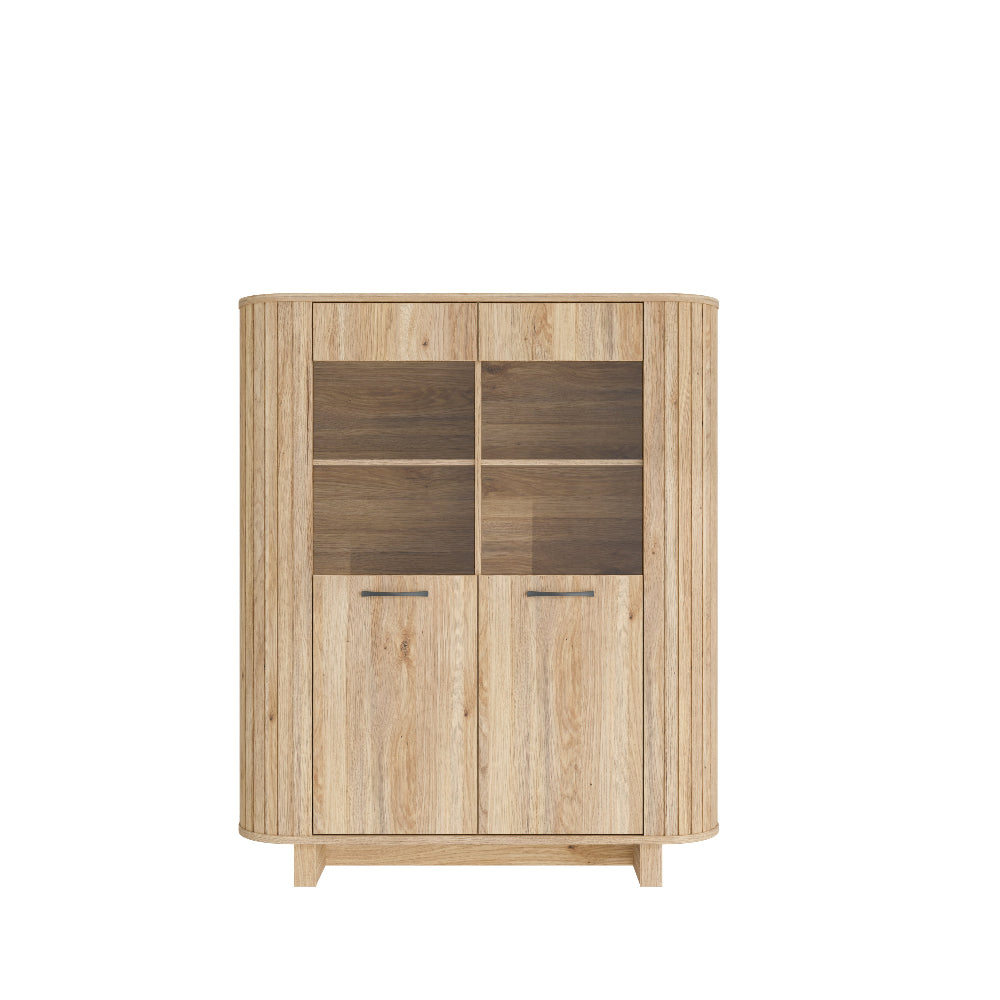 FORMSWIFT vitrina su lamelėmis ir stiklo durelėmis