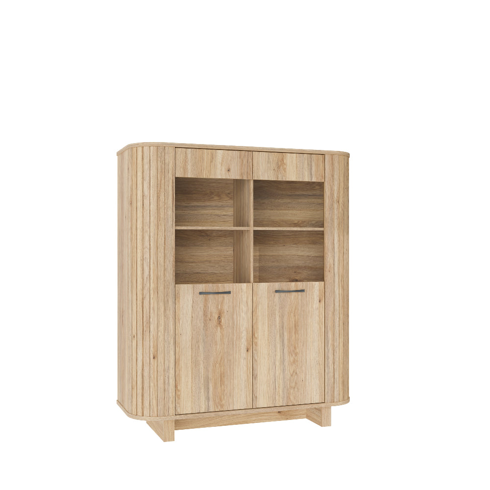 FORMSWIFT vitrina su lamelėmis ir stiklo durelėmis