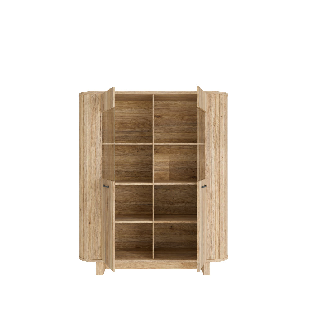 FORMSWIFT vitrina su lamelėmis ir stiklo durelėmis