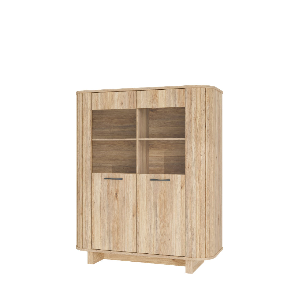 FORMSWIFT vitrina su lamelėmis ir stiklo durelėmis