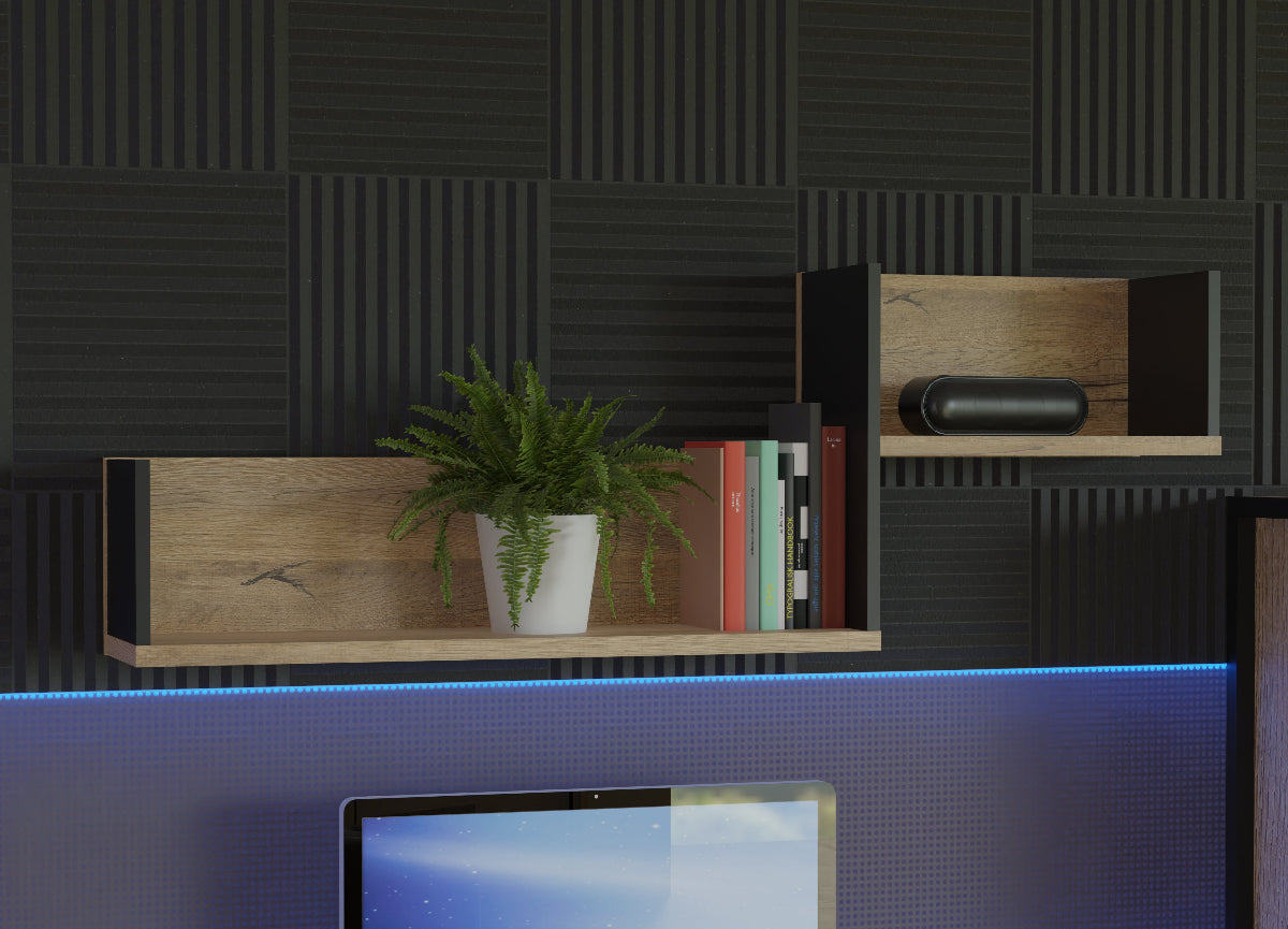 Oriental Tree pakabinama lentyna natūralaus ąžuolo spalvos