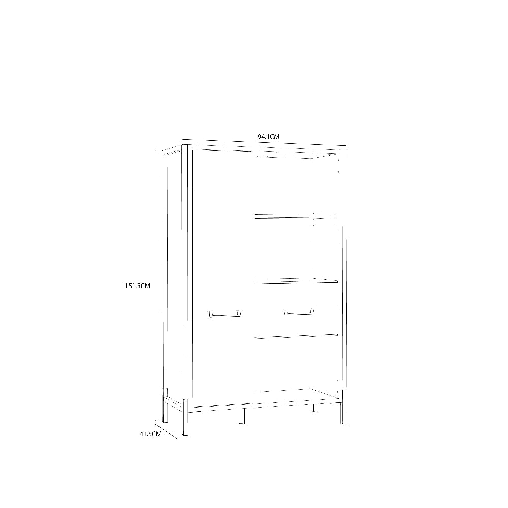 Oriental Tree spintelė su lentynomis ir uždaromis durelėmis