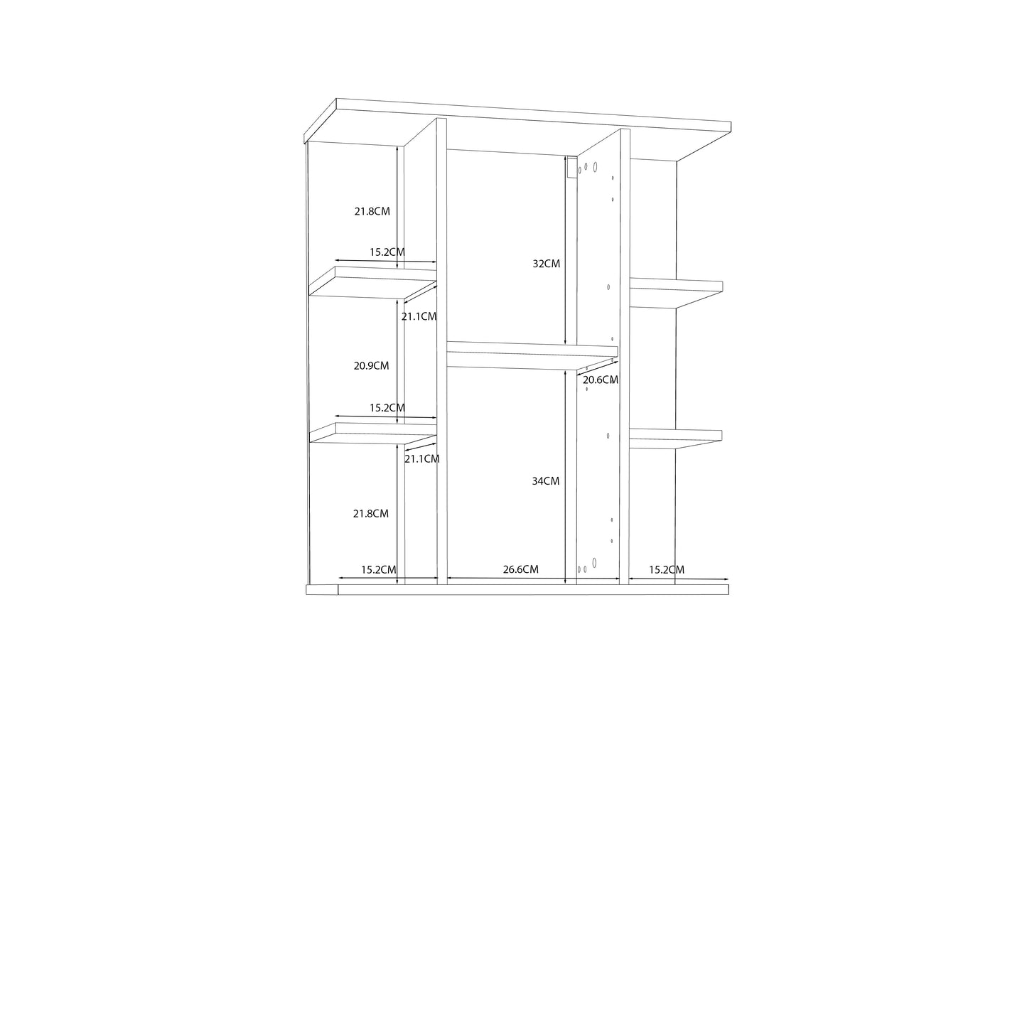Pakabinama vonios spintelė su veidrodžiu Ipsarion