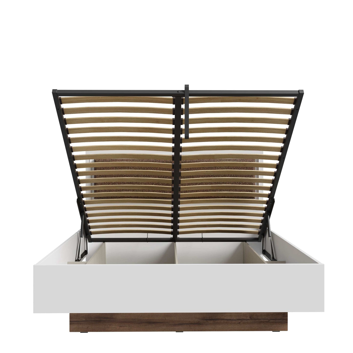 Klasikinė Penrige lova, šviesiai pilka su dekoruotu galvugaliu, grotelėmis