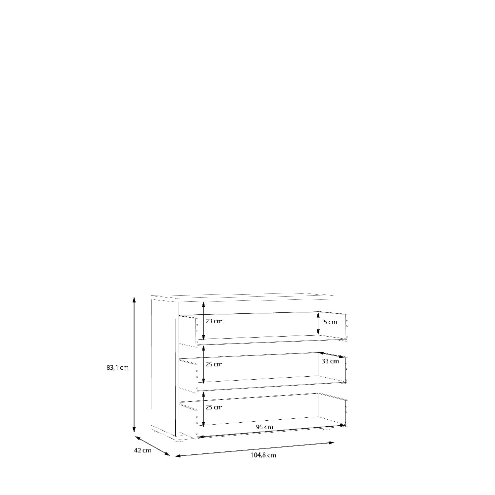 Rankin komoda su 3 stalčiais