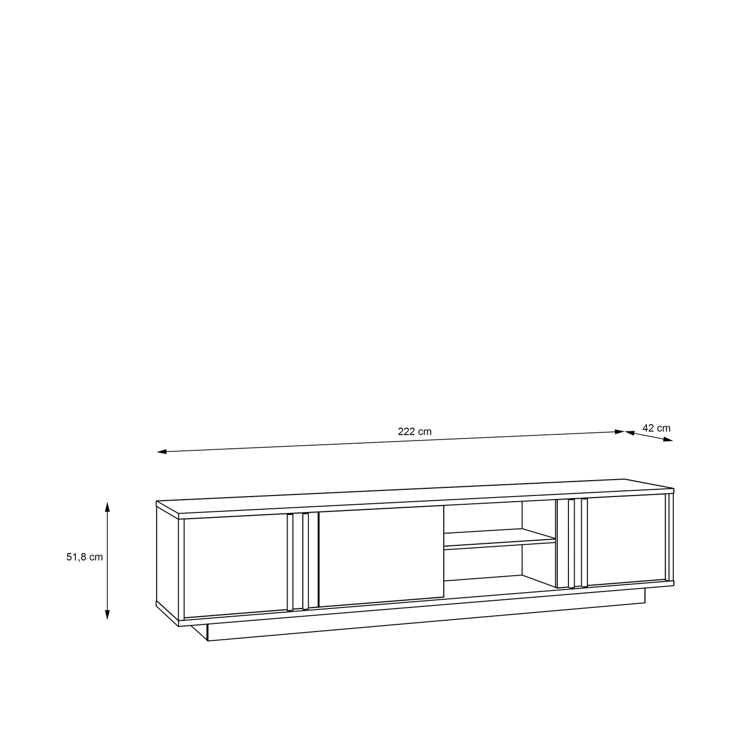 Televizoriaus staliukas-spintelė Sandoval