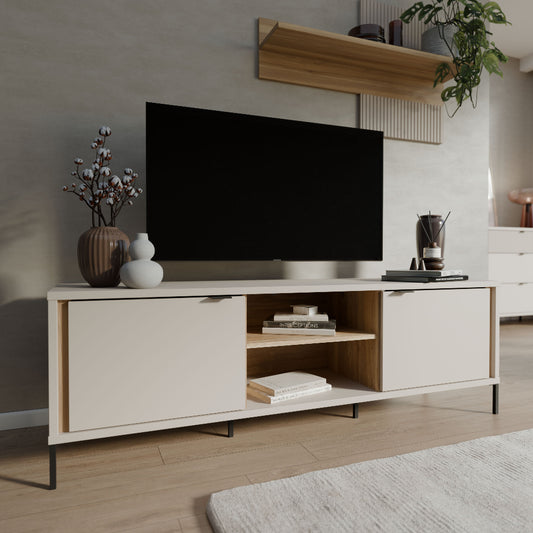 Seravel TV staliukas smėlio spalvos 