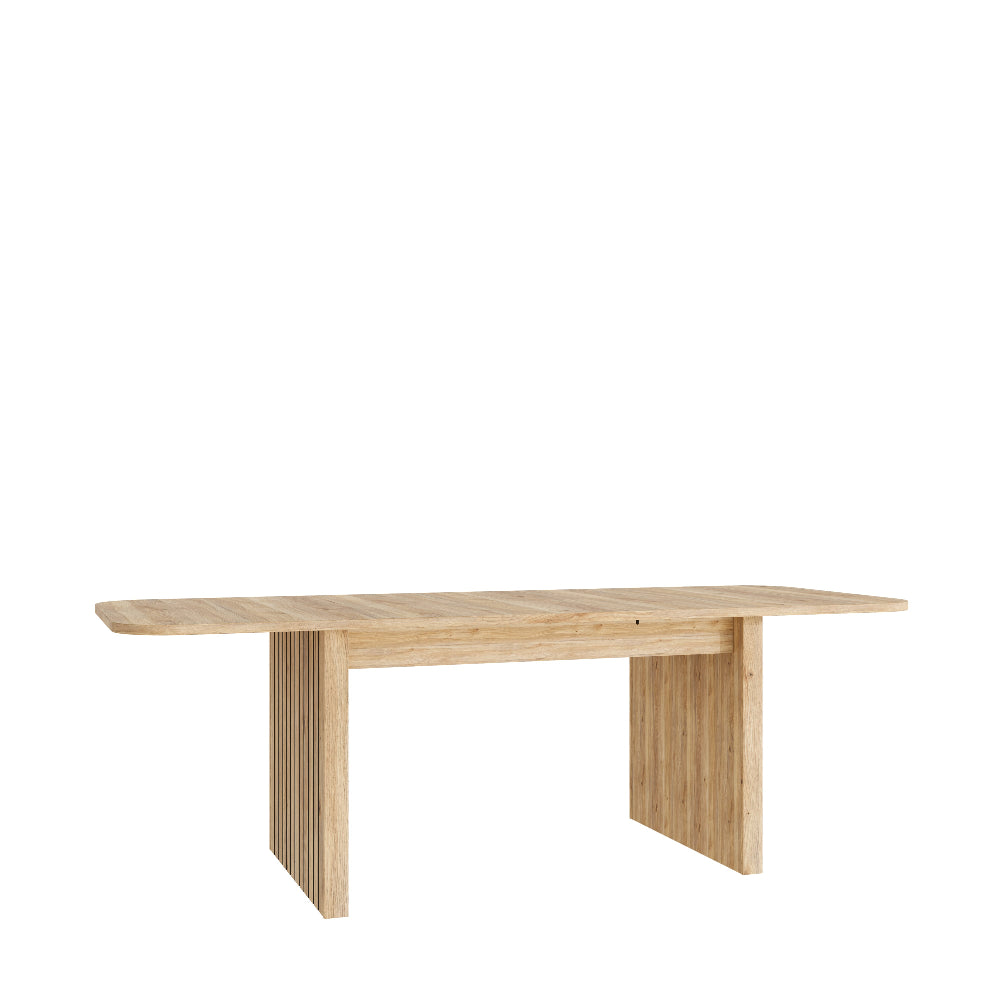 FORMSWIFT MDF valgomojo stalas su lamelių pagrindu ir dekoru