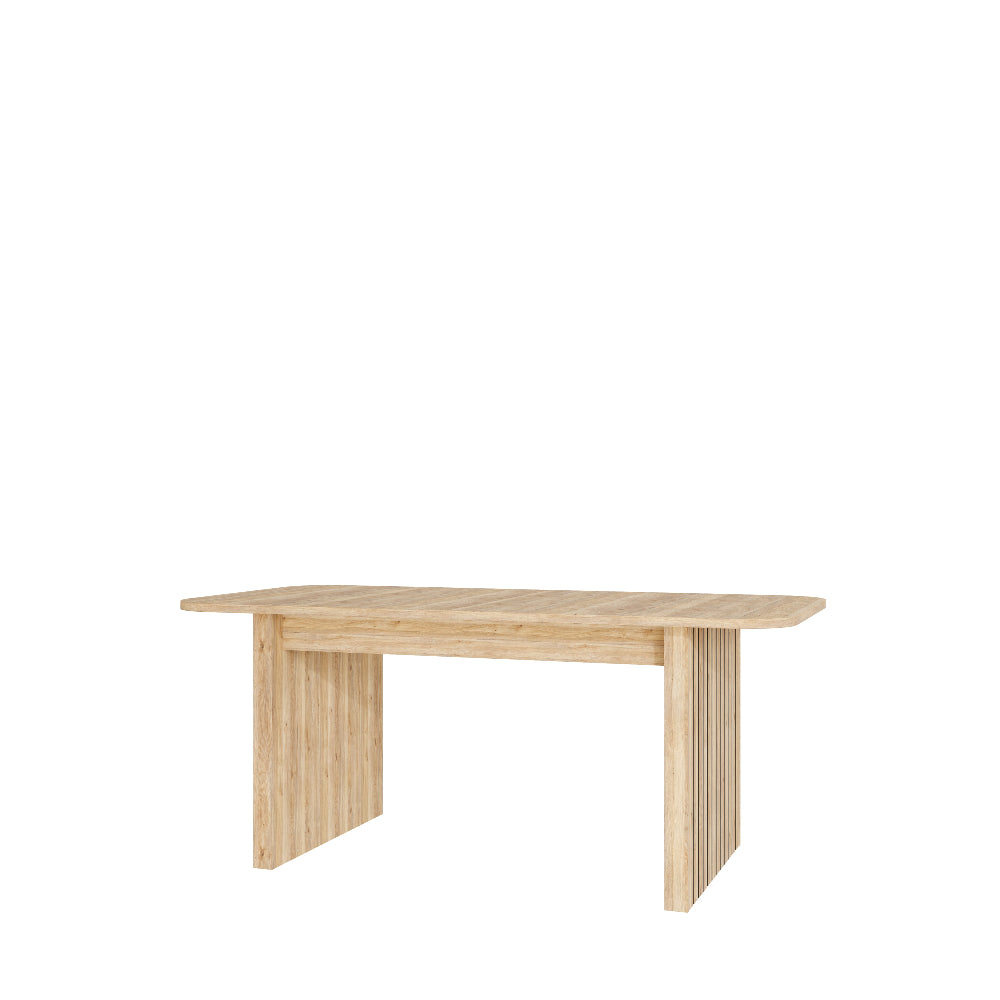 FORMSWIFT MDF valgomojo stalas su lamelių pagrindu ir dekoru