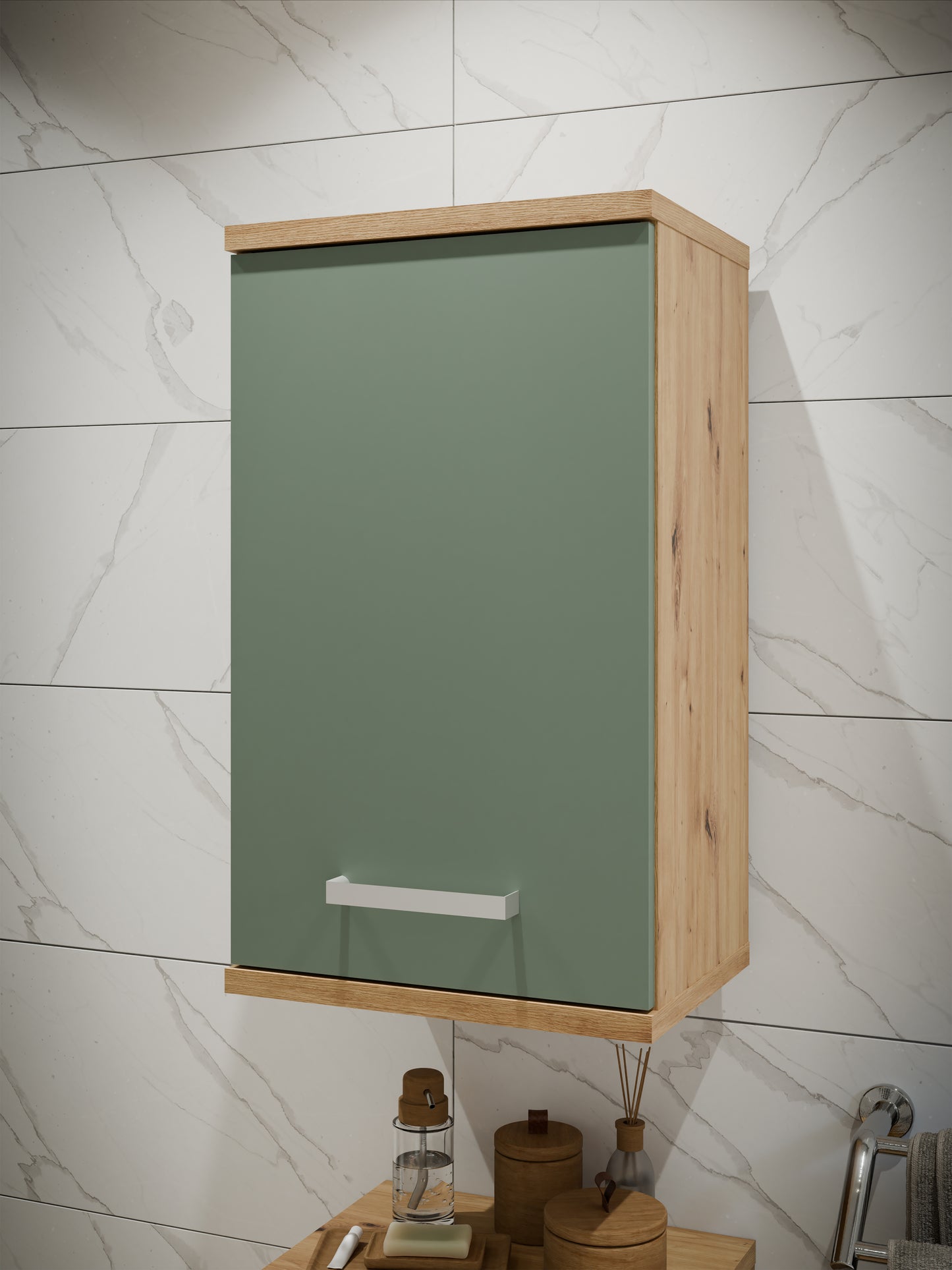 Pakabinama vonios spintelė Veris (žalia)