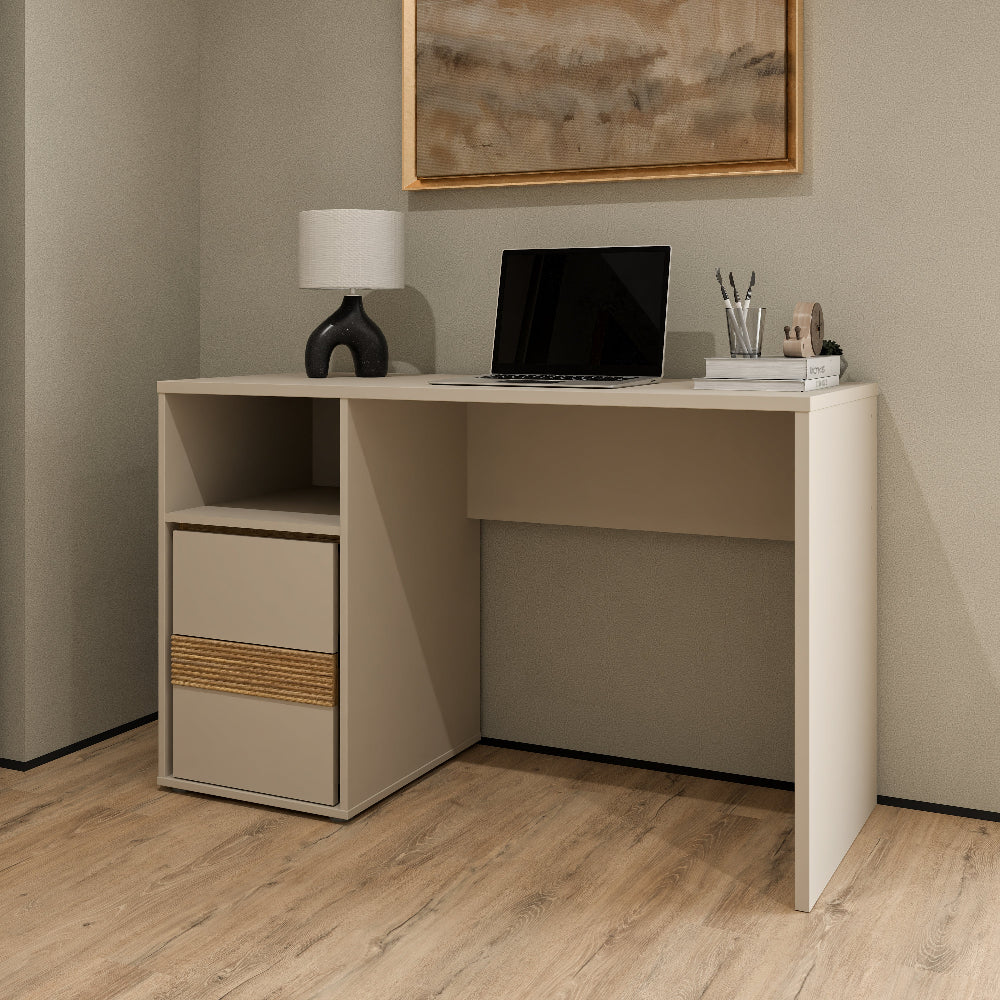 Rašomasis stalas Wexlin smėlio spalvos su Mauvella ąžuolo detalėmi