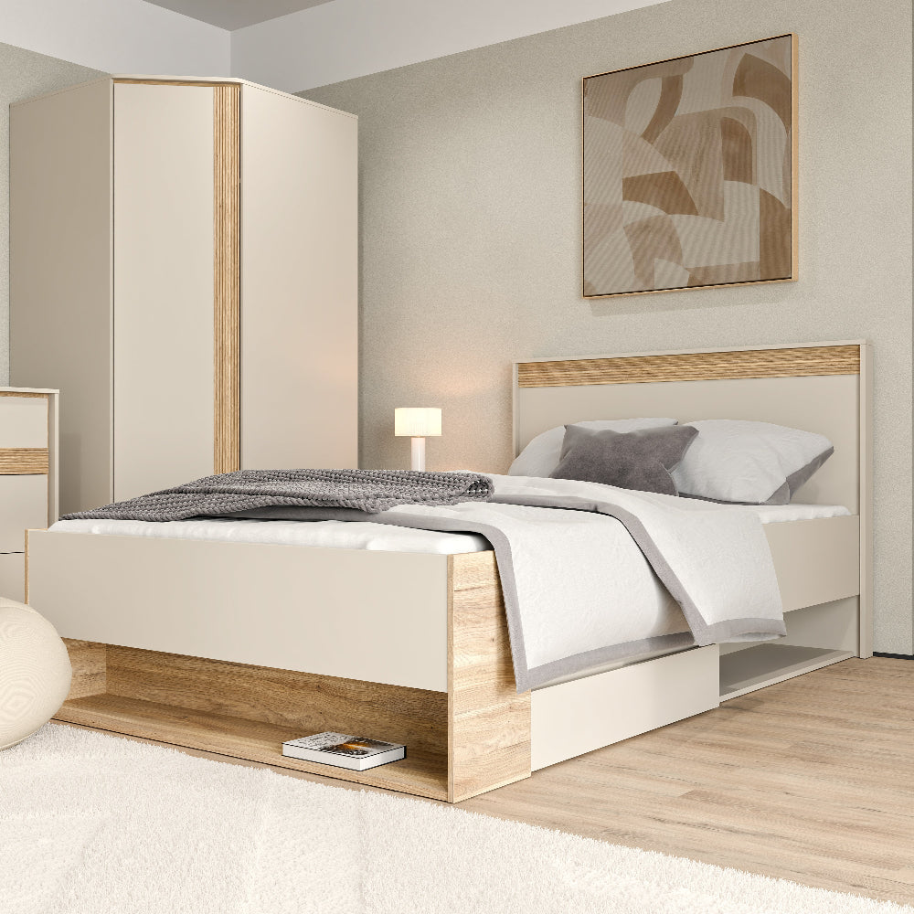 Lova Wexlin smėlio spalvos su Mauvella ąžuolo detalėmis