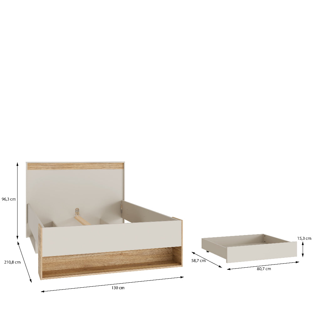 Lova Wexlin smėlio spalvos su Mauvella ąžuolo detalėmis